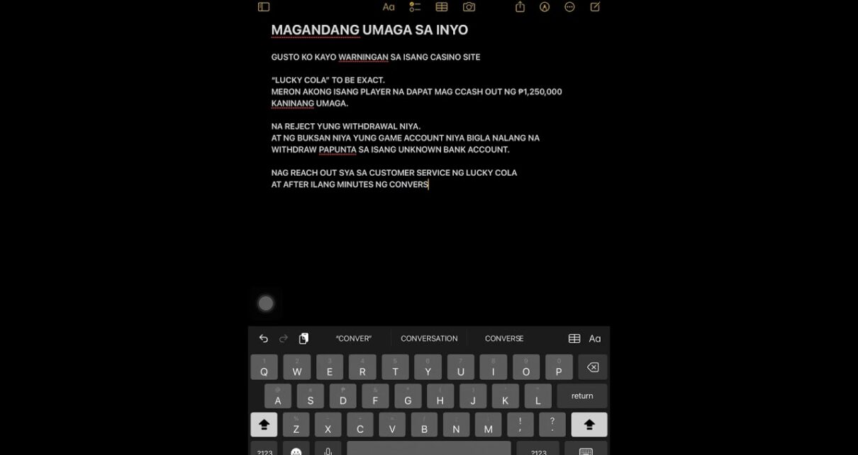 LUCKY COLA ONLINE CASINO IS A SCAM! AUTOBLOCK PAG UMABOT NG MILYON WITHDRAWAL ❌ MAG INGAT! ? LUCKY COLA ONLINE CASINO IS A SCAM! AUTOBLOCK PAG UMABOT NG MILYON WITHDRAWAL ❌ MAG INGAT! ?