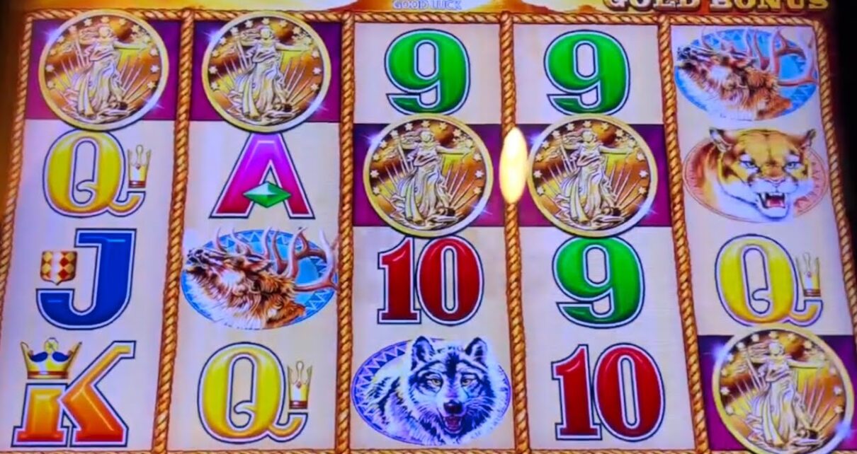 MUST reckon: FIVE COIN RETRIGGER! ? BUFFALO GOLD SLOT MACHINE! #slots #casino #gambling 5 coin trigger