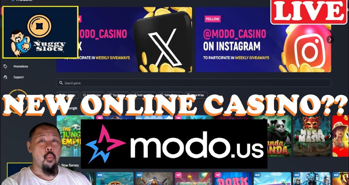 NUGGYSLOTS  – NEW ONLINE CASINO?!  – LIVE STREAM –  “MODO.US” Stream #88