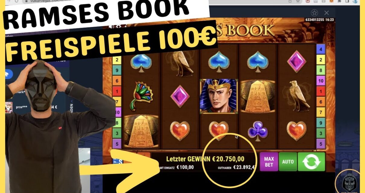 Online Casino Deutsch | Ramses Book Freispiele auf 100€ Einsatz CRAZY ?