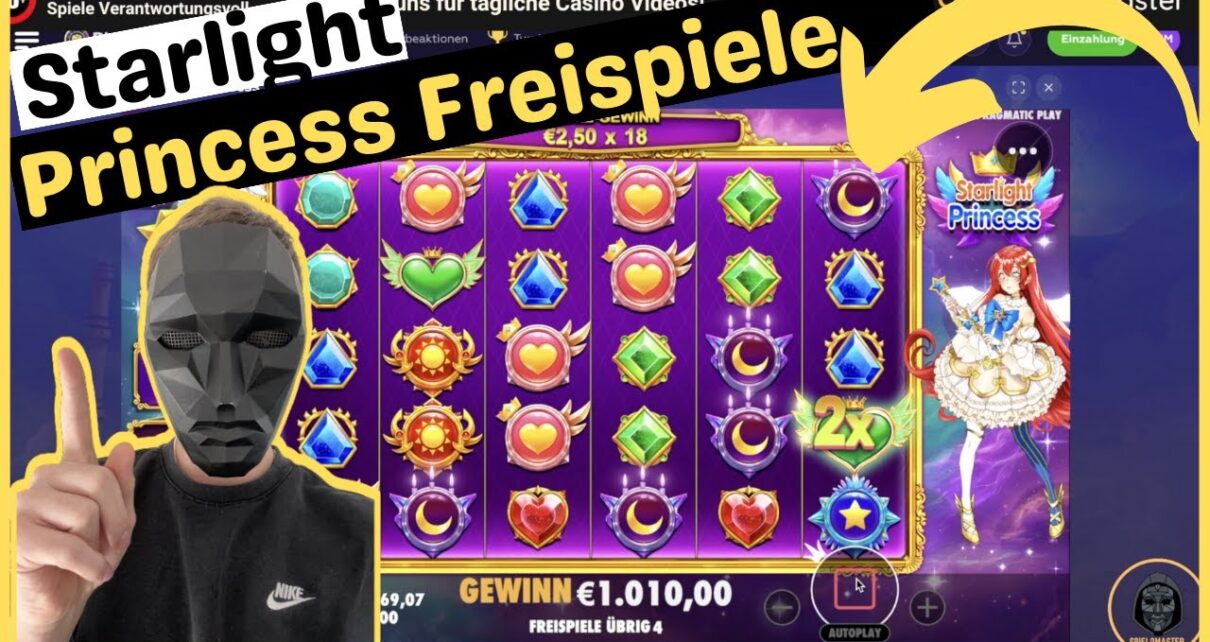 Online Casino Deutsch | Starlight Princess schöne Freispiele auf einem 10ner