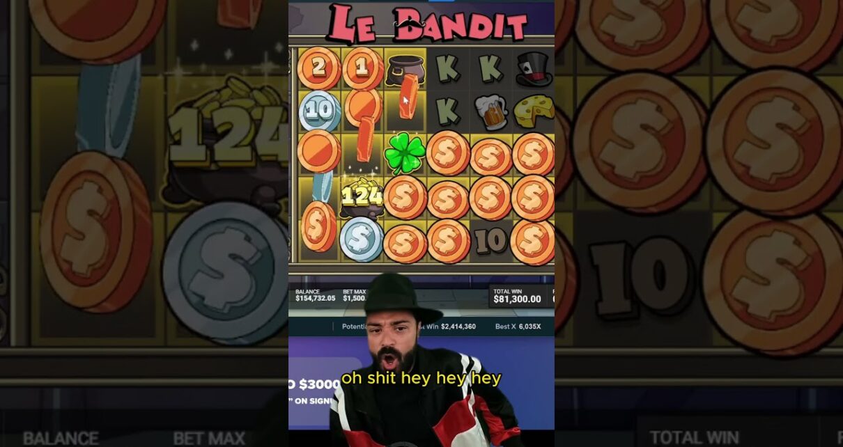 Roshtein HUGE WIN in Le Bandit ? #onlinecasino #roshtein #slots #bigwin