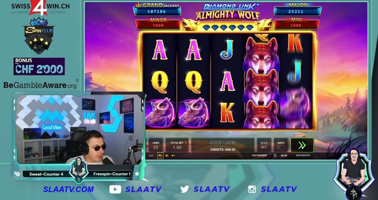 Spin Club – Swiss4Win – Online Casino Streamer – Almighty Wolf