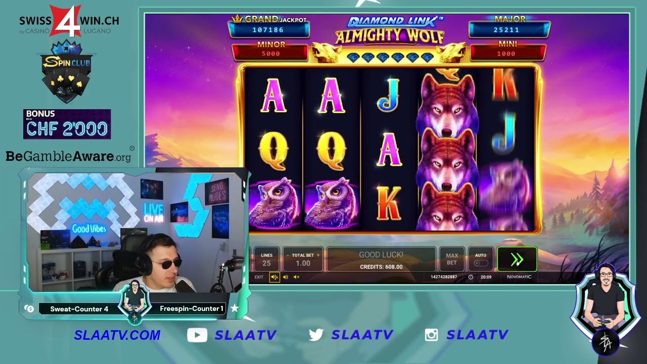 Spin Club - Swiss4Win - Online Casino Streamer - Almighty Wolf