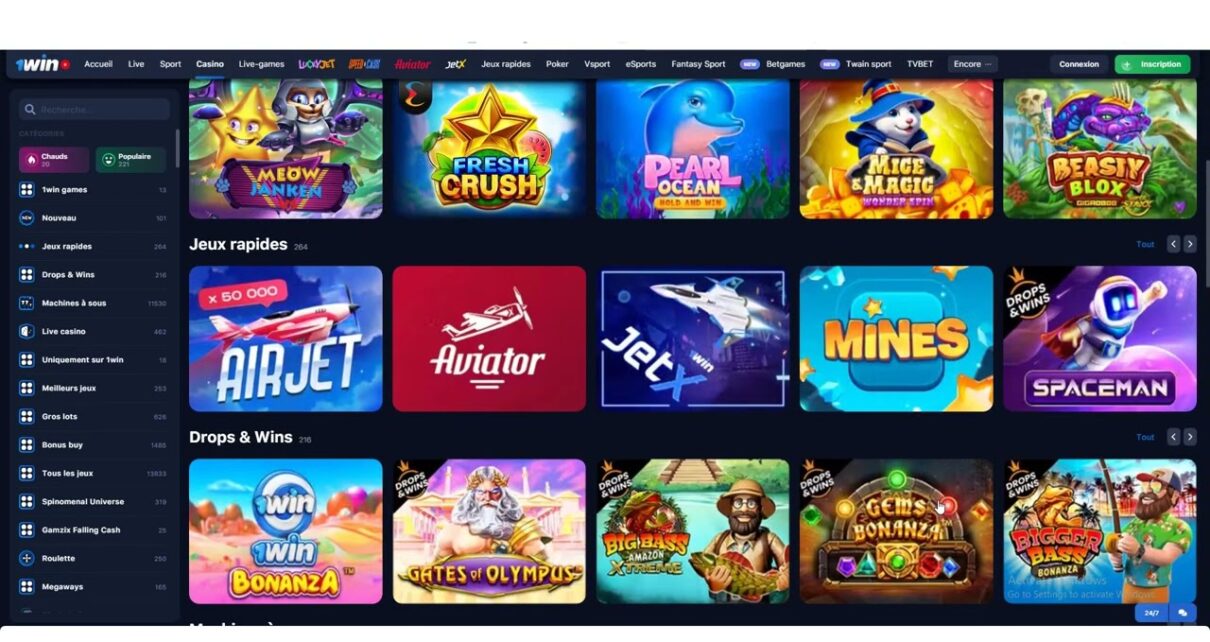 reviw 1win  casino online