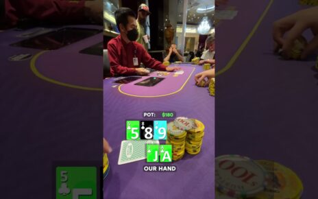 3 way pot gets crazy, do we fold top pair? #poker #casino #gambling