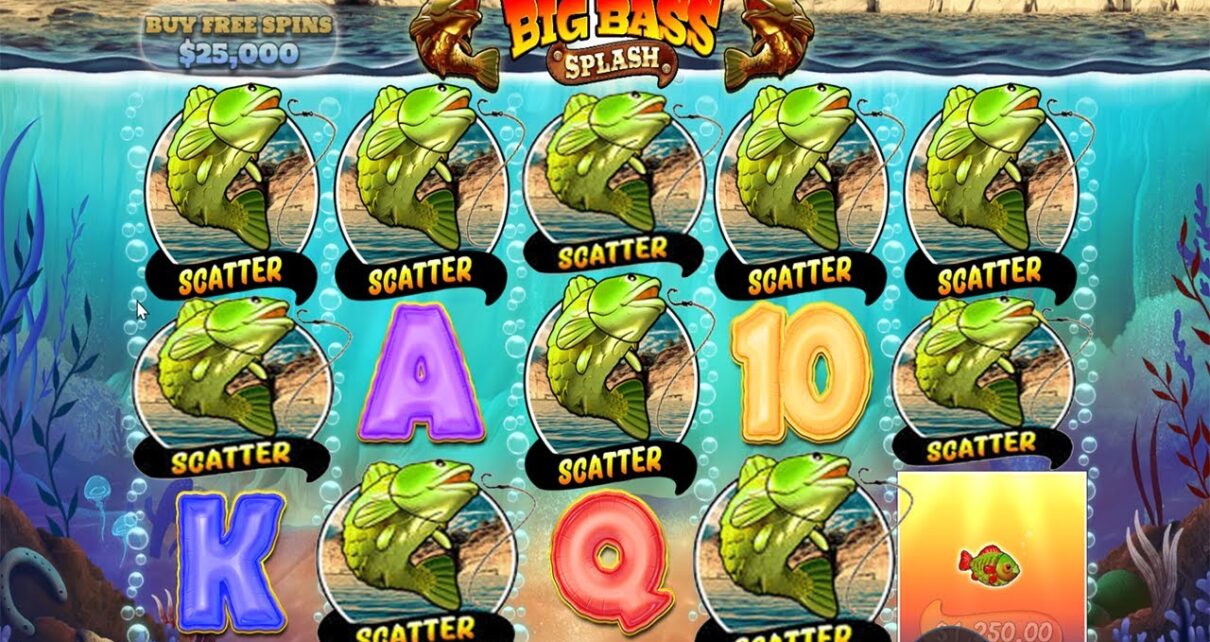 BIG BASS SPLASH – CRAZY PLAY – 2 TIMES 5 SCATTERS – BIG WIN WITH 3X MULTIPLIER – SO MUCH SPINS