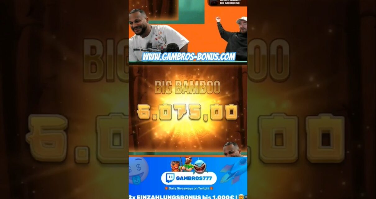 Big Bamboo with 6075€‼️?? #casino #slots #twitch #onlinecasino #bigwin #pushgaming #gambling #stream