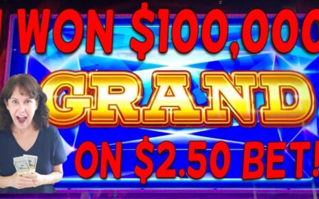 I WON 0K+ GRAND JACKPOT BETTING PENNIES!!  BIGGEST GRAND JACKPOT EVER IN LAS VEGAS!!