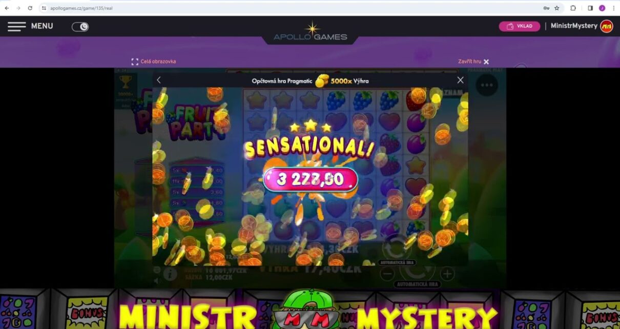 MAX WIN • FRUIT PARTY • PRAGMATIC PLAY • APOLLO GAMES ONLINE CASINO