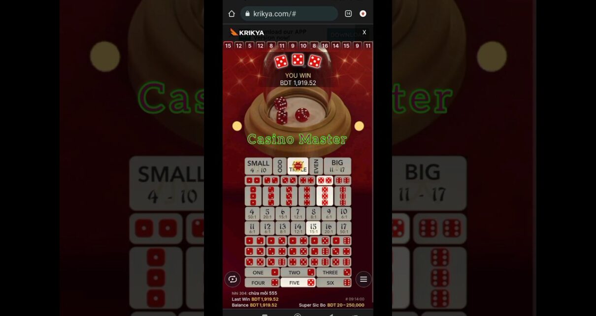Sic bo Big Win Online Casino?????