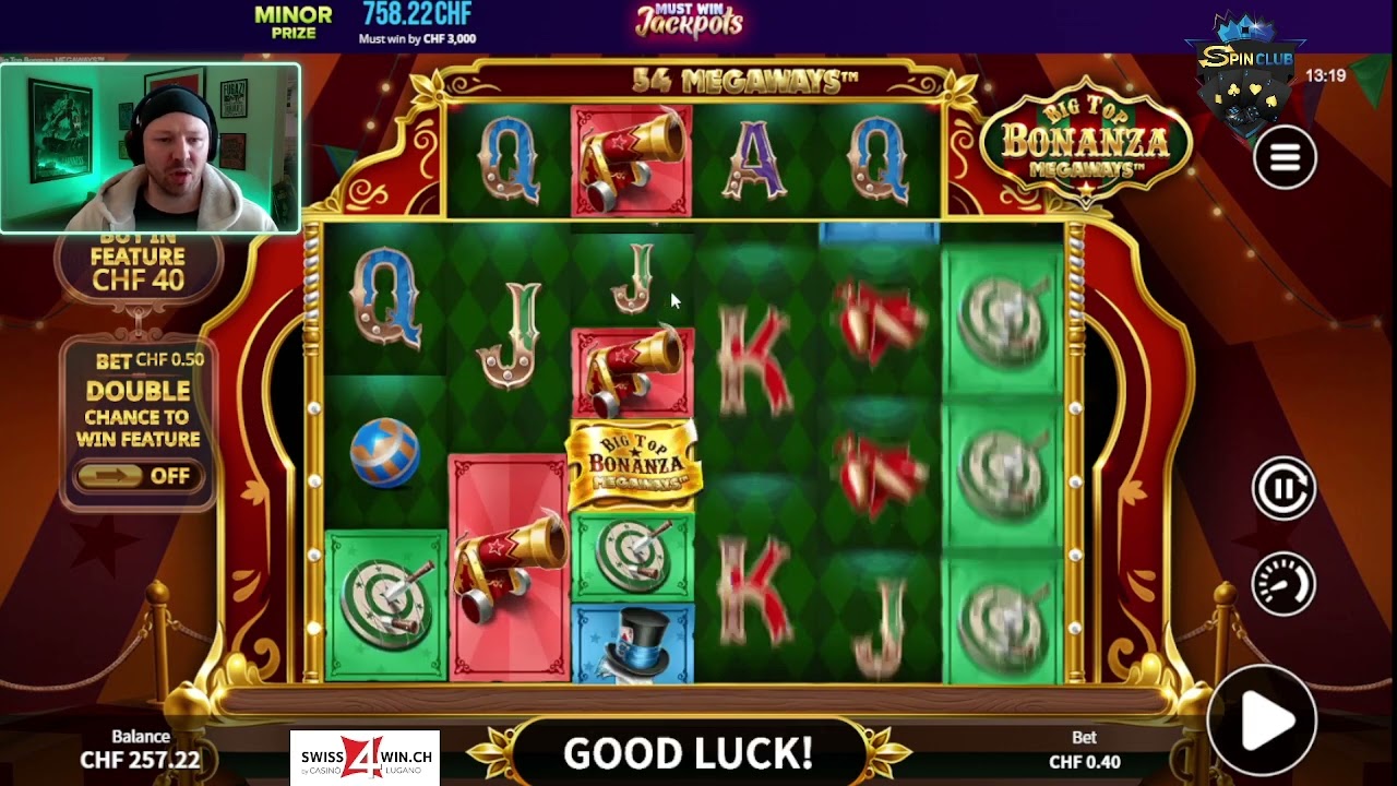 Spin Club - Swiss4Win - Online Casino Streamer - Big top Bonanza Megaways