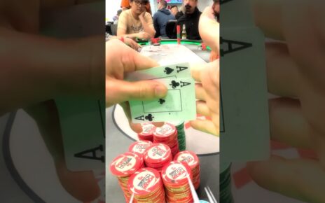 THE BEST HAND IN POKER!! ALL-IN w/ POCKET ACES!! #shorts #poker