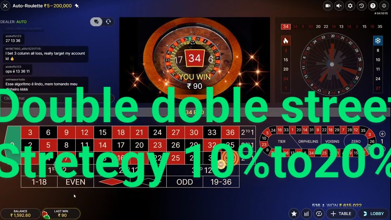 double double street stretegy | online casino game| auto roullet| daily 10 to 20% earning