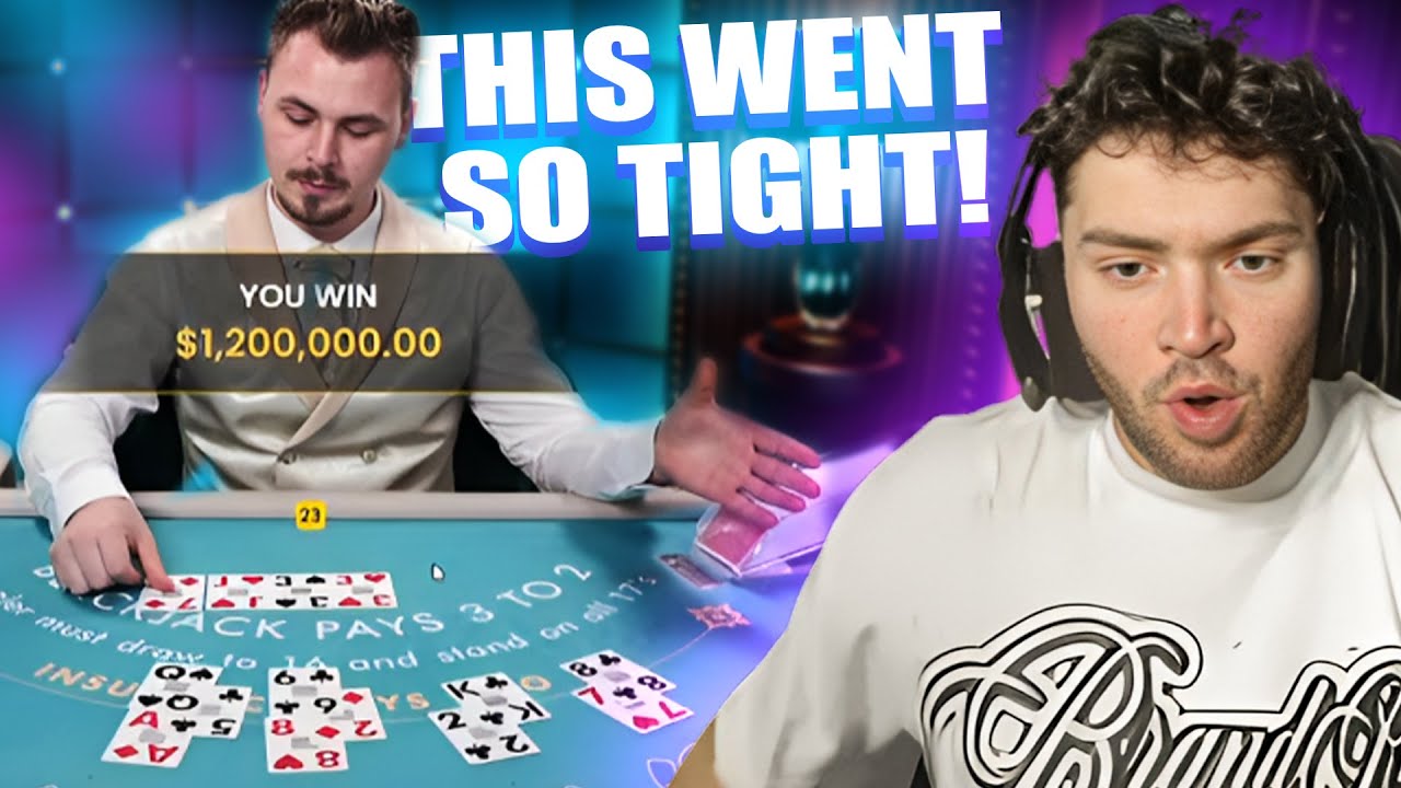 Adin Ross Super Intense Blackjack Run! Did Luck Save the Day? #casino #blackjack #gambling