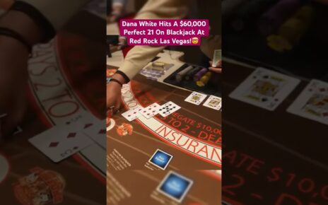 Dana White Hits A ,000 Perfect 21 On Blackjack At ruddy stone Las Vegas! #danawhite #blackjack #ufc