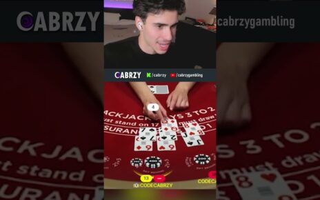 ONLINE BLACKJACK MAKES STREAMER RAGE ? #shorts #cabrzy #casino #blackjack