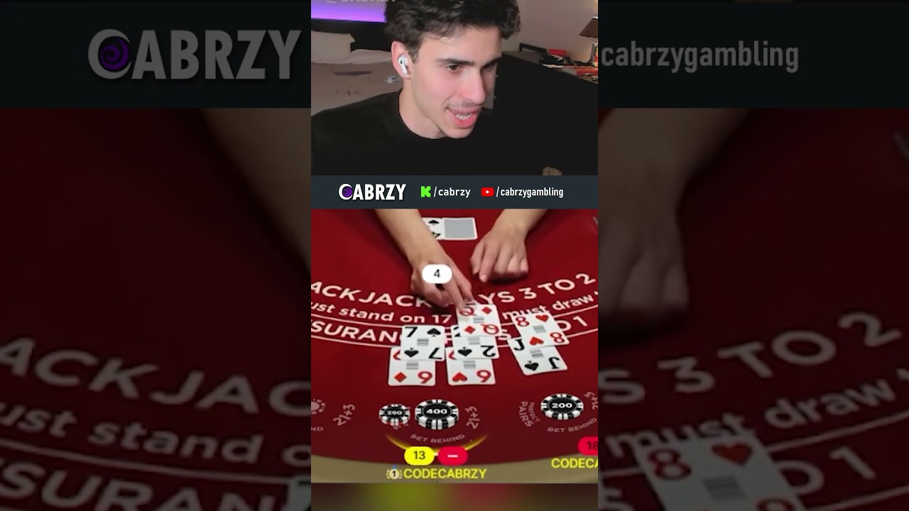 ONLINE BLACKJACK MAKES STREAMER RAGE ? #shorts #cabrzy #casino #blackjack