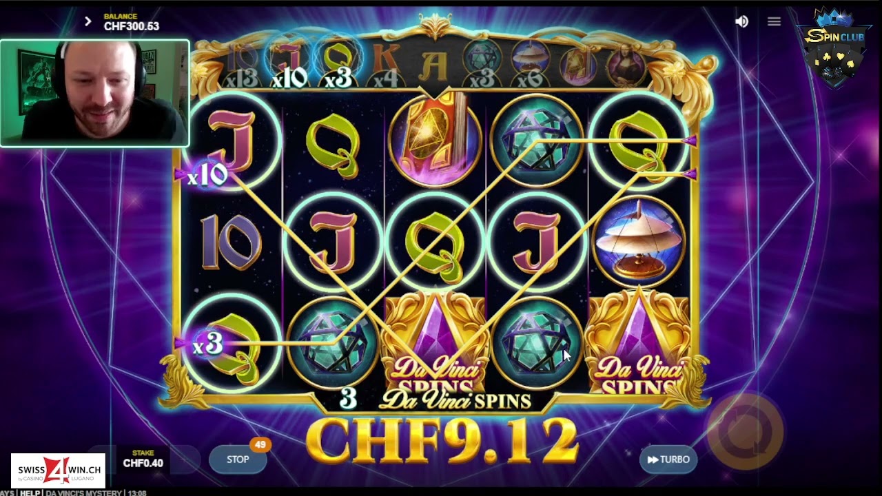 Spin Club - Swiss4Win - Online Casino Streamer - Da Vinci's Mystery