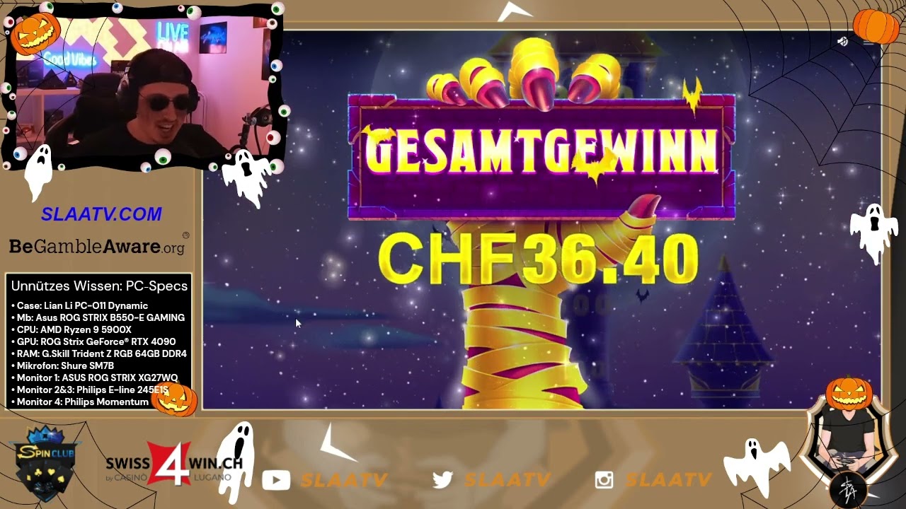 Spin Club - Swiss4Win - Online Casino Streamer - Lucky Halloween