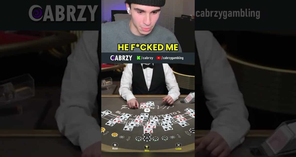 THE LUCKIEST ONLINE BLACKJACK HANDS EVER ? #shorts #cabrzy #casino #blackjack