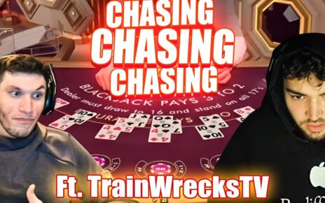 Adin Ross ft. TrainwrecksTV Tries to Pay his Gambling Debt!  #blackjack #onlinecasino #gambling