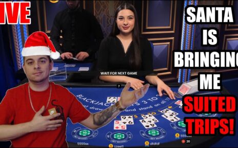 Christmas EVE BlackJack !! Santa’s Bringing Me Suited Trips !!