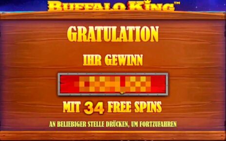 Das sieht man selten! 34 Freispiele im Buffalo King! Online Casino Deutschland echtes Geld