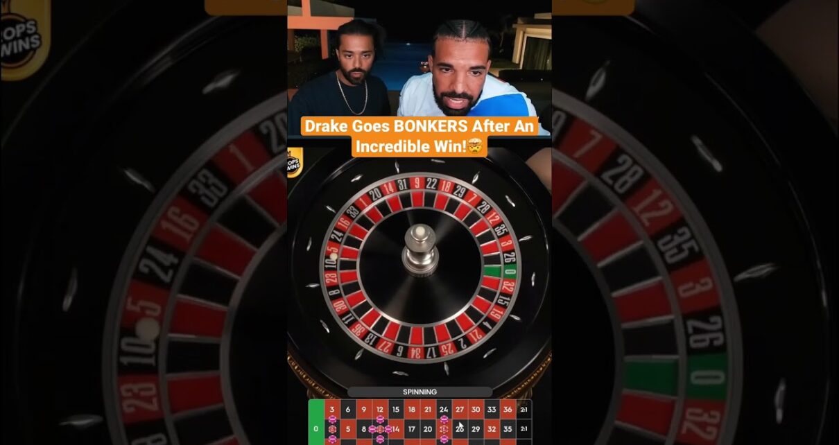 Drake Goes BONKERS After An Incredible Win On Roulette! #drake #roulette #casino #maxwin #bonkers