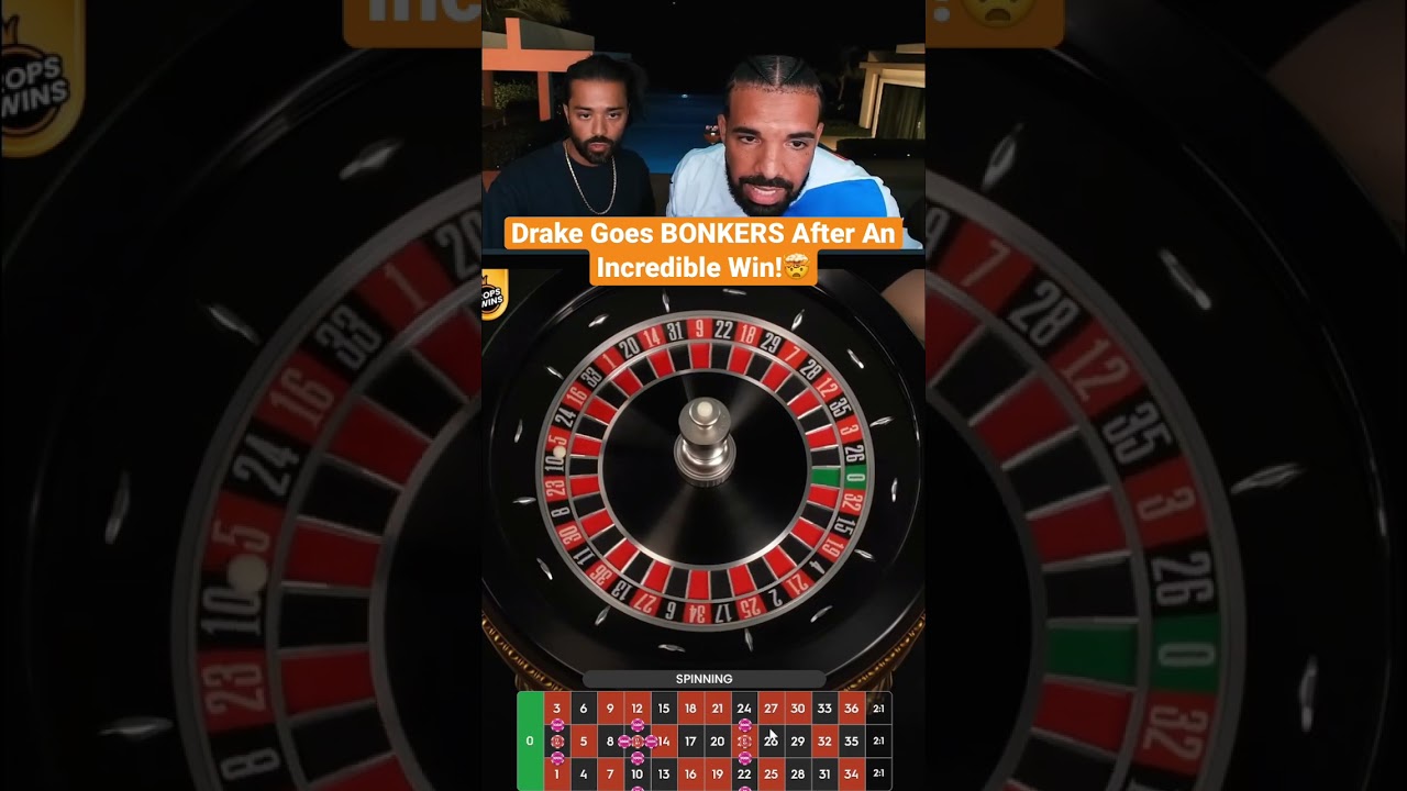 Drake Goes BONKERS After An Incredible Win On Roulette! #drake #roulette #casino #maxwin #bonkers