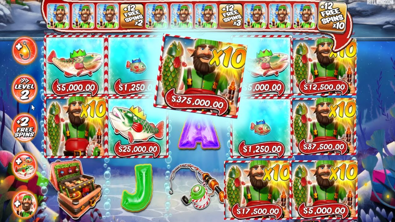 HUGE 10X FISHERMAN BIG BASS CHRISTMAS BASH RECORD FISH BONUS BUY ONLINE CASINO ONLINE SLOT