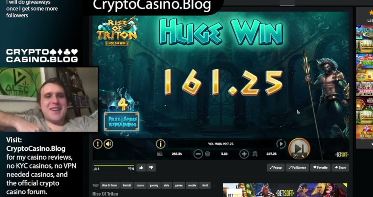 Live Slot Play On A Crypto Online Casino 12/9/23