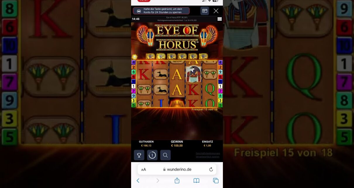 Online Casino EYE OF HORUS Freispiele auf 1€..??