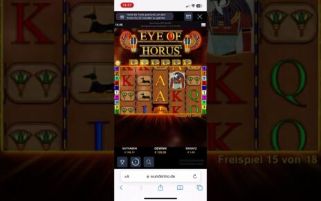 Online Casino EYE OF HORUS Freispiele auf 1€..??