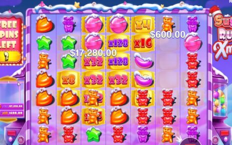 SUGAR RUSH XMAS BONUS BUY ONLINE CASINO ONLINE SLOT 128X MULTIPLIER EPIC WIN