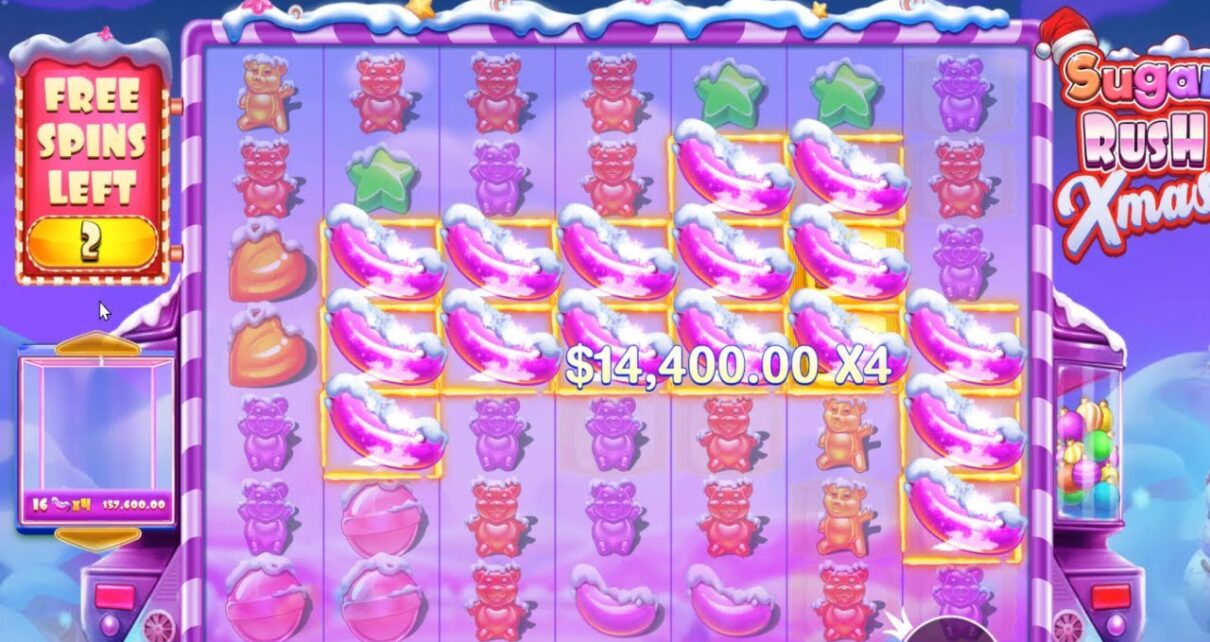 SUGAR RUSH XMAS HIT 16 BIG SYMBOLS X4 BONUS BUY ONLINE CASINO ONLINE SLOT CHRISTMAS GAME