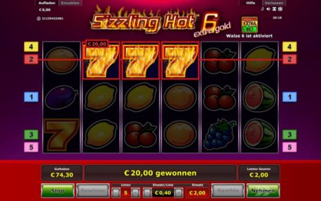 Sizzling Hot 6 Online Casino – Nice Run 5€ Einsatz