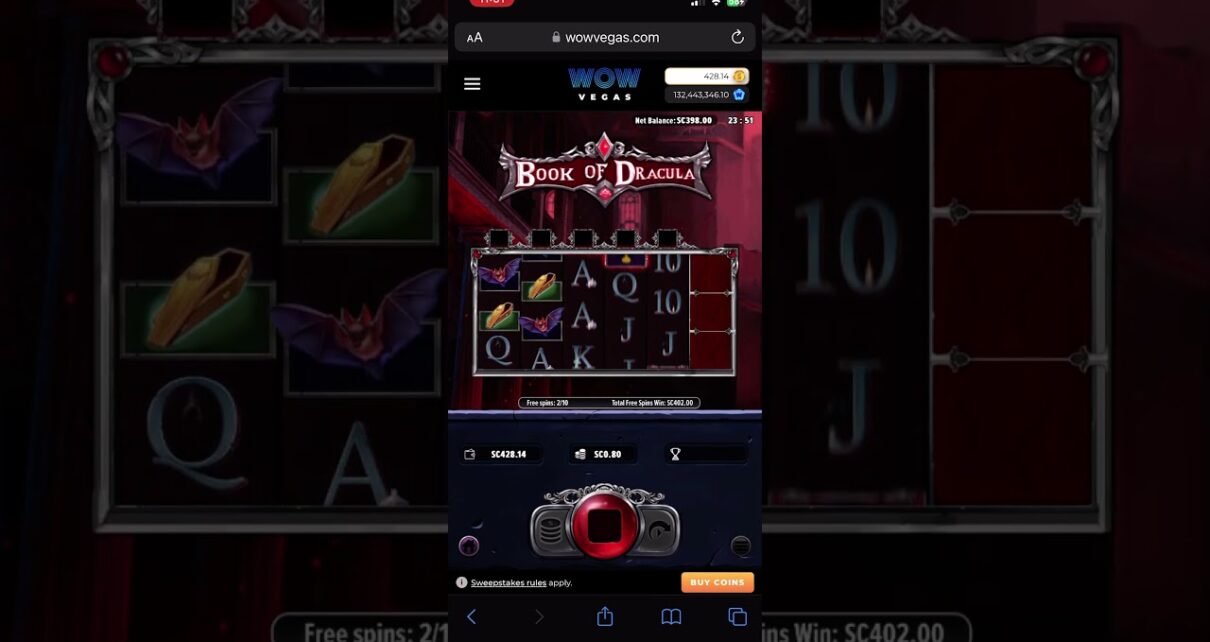 WOW Vegas online casino – Mega win alt=