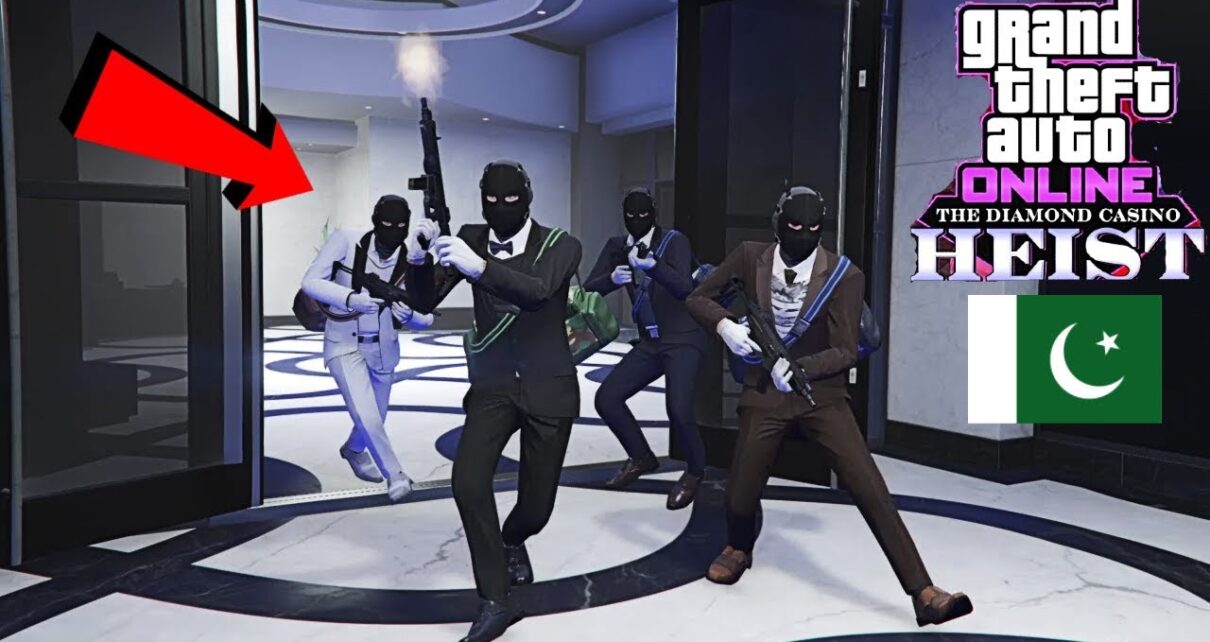 GTA 5 ONLINE 'Casino Robbery Heist' with Pakistani Squad  | New DLC Diamond Casino Heist Gta Online