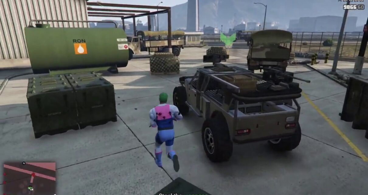 GTA 5 Online Casino Heist Prep Mission : Unmarked Weapons Fort Zancudo