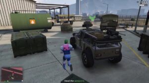GTA 5 Online Casino Heist Prep Mission : Unmarked Weapons Fort Zancudo