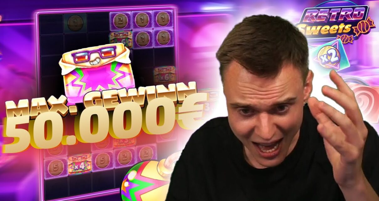 50.000€ MAXWIN bei Retro Sweets! 🍭💰 | Casino Slot Stream Highlights
