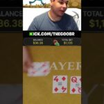 ADDICT gets saved by LAST CARD on Baccarat #shorts