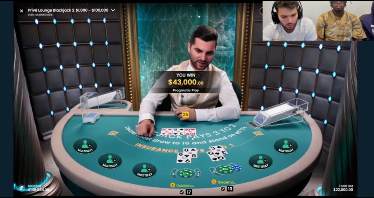 Adin Ross Is Going Crazy On The Blackjack Table! Online Gambling
