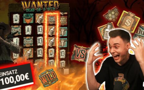 BEI WANTED auf 100€ EINSATZ DRIN!🔥🤯 | Casino Slot Stream Highlights