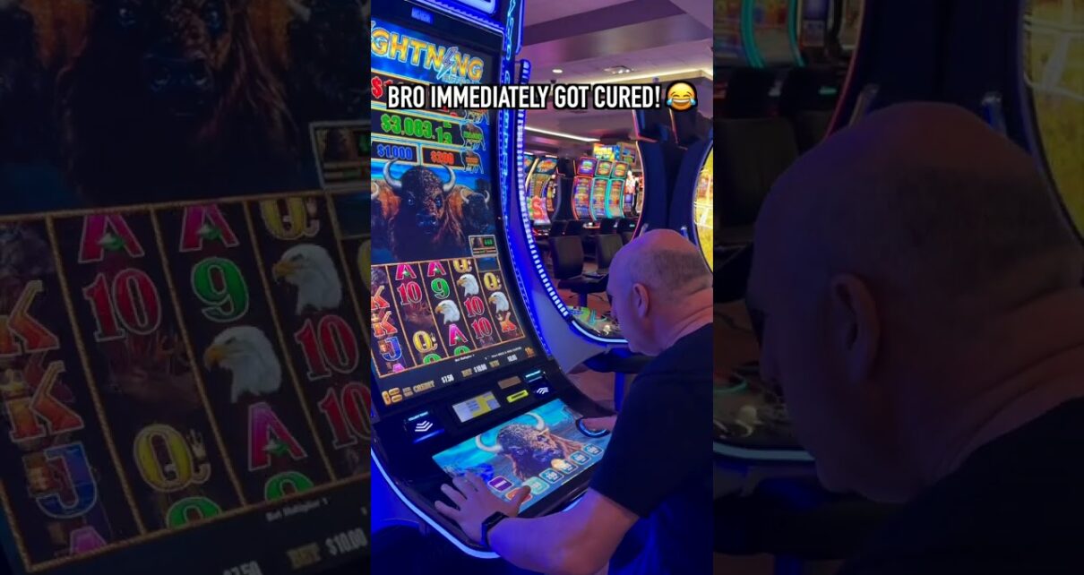 BRO IMMEDIATELY GOT CURED! #slots #jackpot #casino