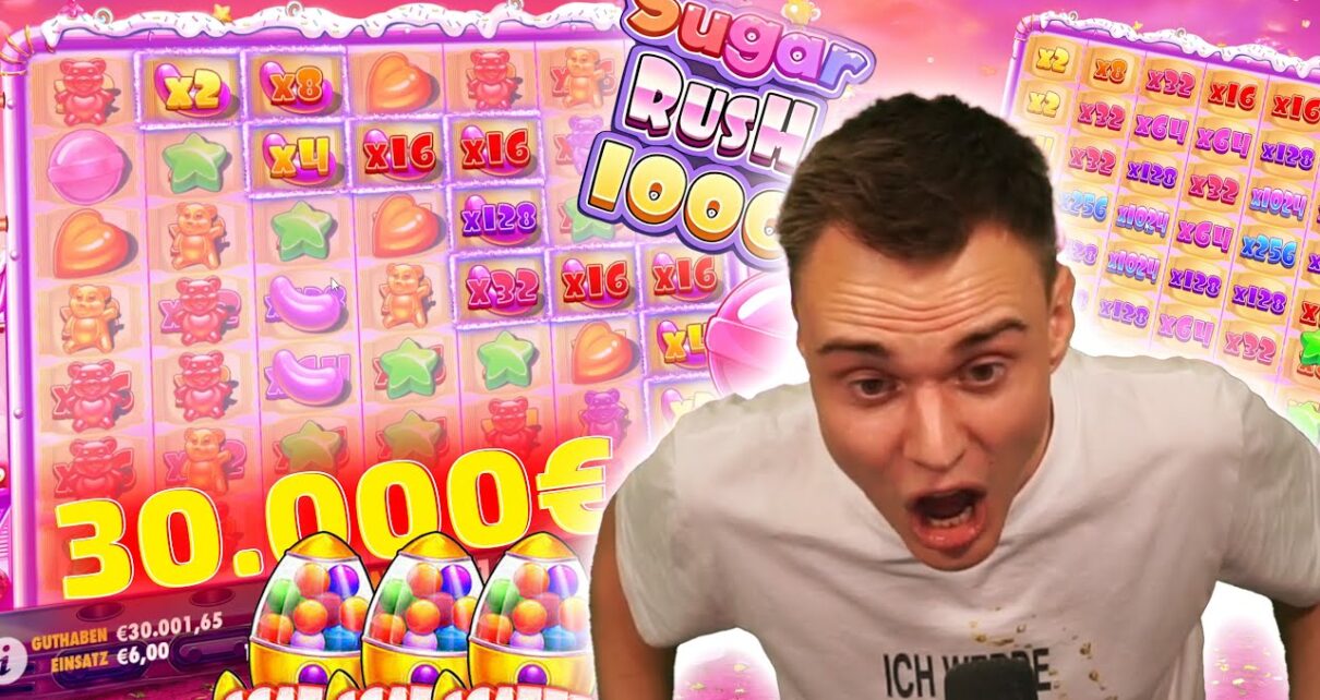 Maximale Multis bei Sugar Rush 1000! 🚀🍭 | Casino Slot Stream Highlight