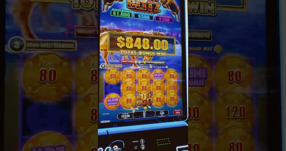 OVER 100x WIN ON BULL BLITZ SLOT! #slots #casino #jackpot #gambling #slot #slotmachine #vegas