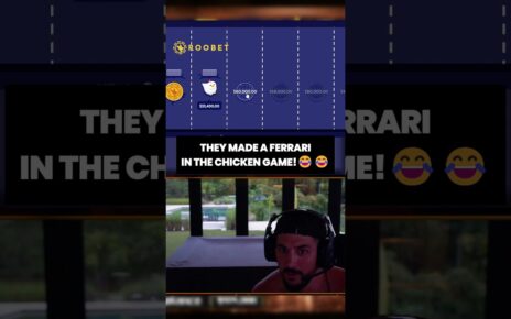 THEY MADE A FERRARI IN THE CHICKEN GAME! 😂😂