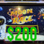 🚨TRATANDO DE GANAR EN LA SLOT MOON RACE LE PUSE $200 DOLARES EN EL CASINO #slots #casino